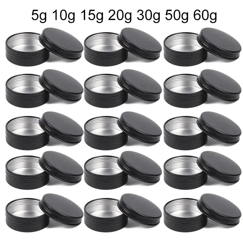 Tin Container Lid - Bộ 50 Đen Nến Hũ Có
