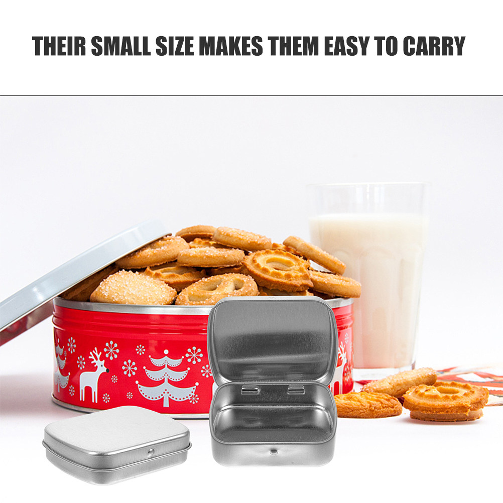 5Pcs Portable Metal Tin Box Co - đánh giá và giá Tin Container Lid