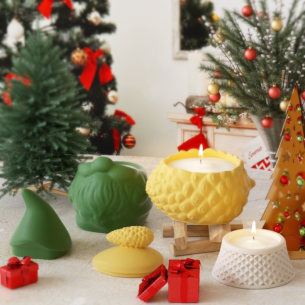 Silicone Santa Claus Storage J - đánh giá và giá Candle Making Jars With Lids