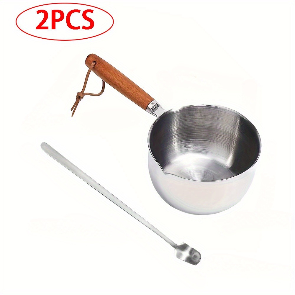 2PCS/SET Wood Handle Wax Melti - đánh giá và giá Candle Making Jug