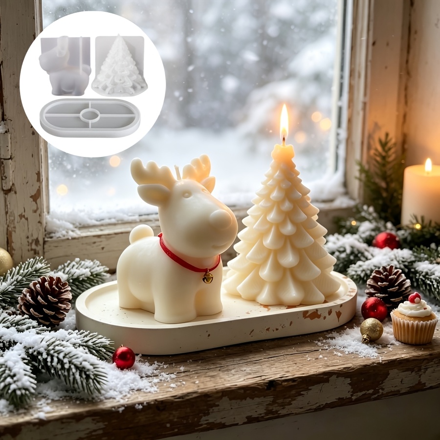 Clay Silicone Mold 3pcs Set: C - đánh giá và giá Candle Making Kits