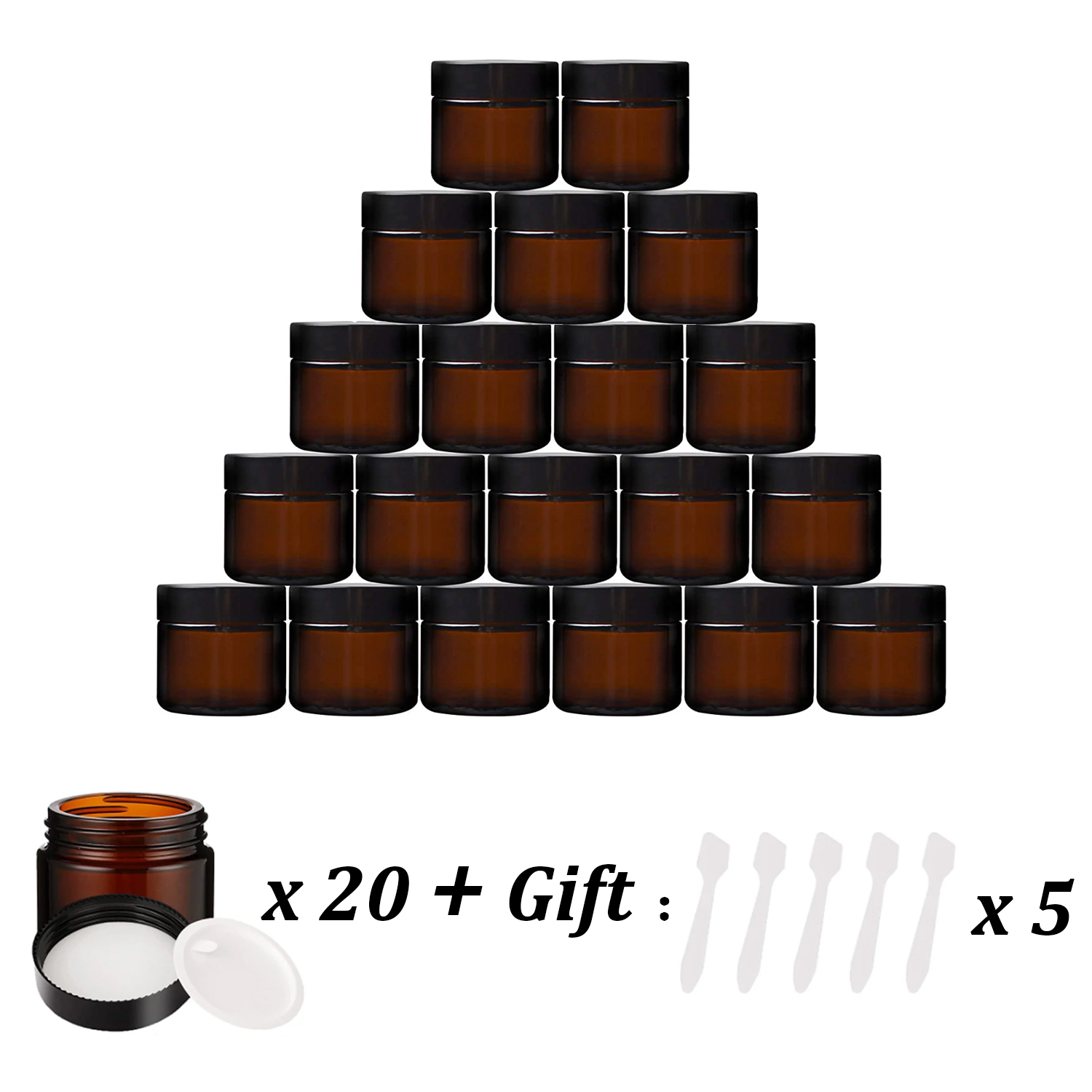 20 Chiếc 5G-50G Hổ Phách Tròn  - đánh giá và giá Candle Making Jars With Lids