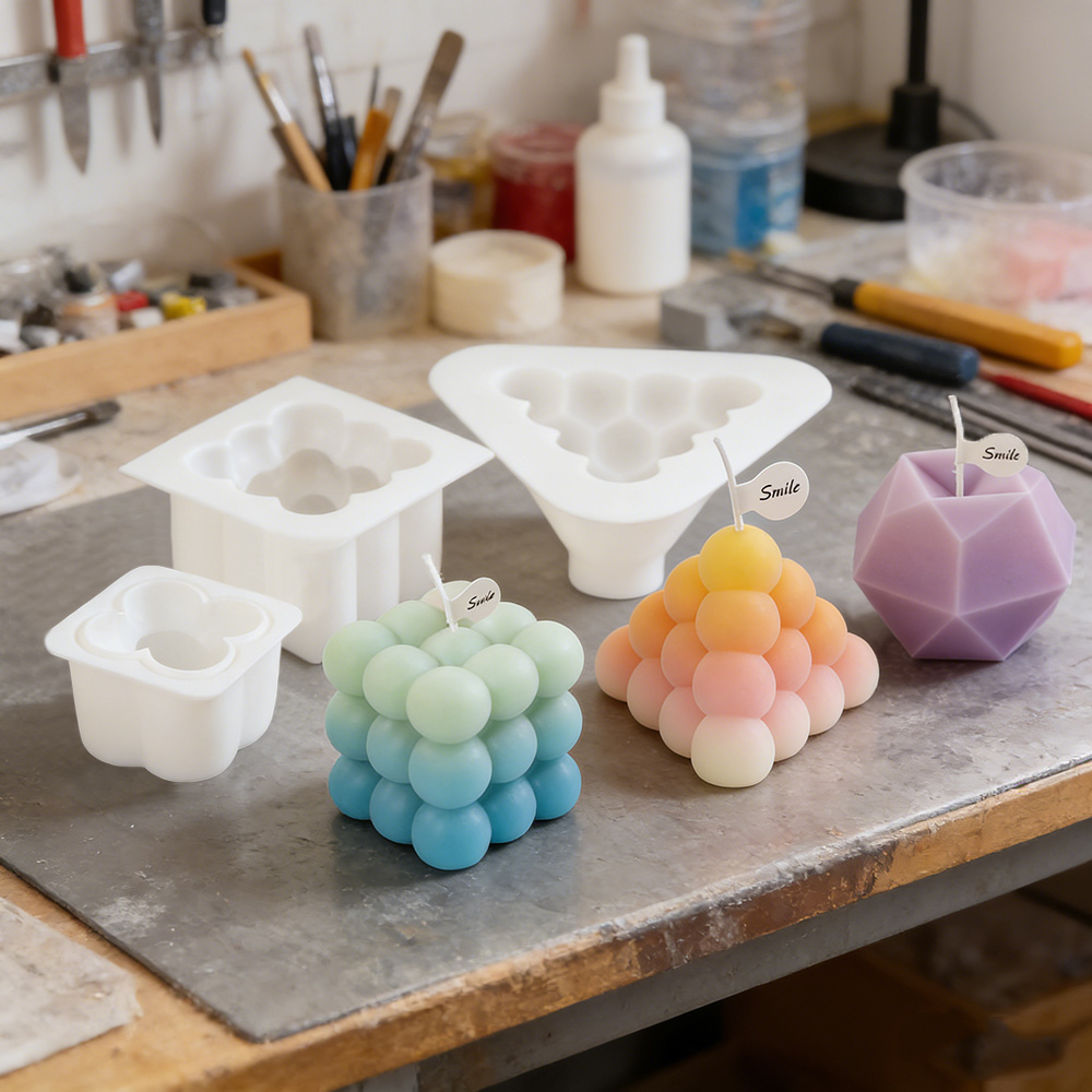 3D Bubble Cube Silicone Candle - đánh giá và giá Candle Making Kits