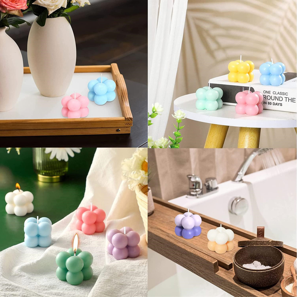 3D Bubble Cube Silicone Candle - đánh giá và giá Candle Making Kits